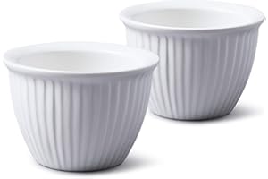 WM Bartleet & Sons 1750 TSET39 Lot de 2 ramequins traditionnels coniques en porcelaine Blanc Ø 9 cm