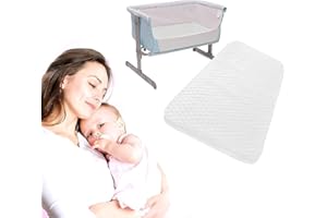 ITRAT® Next2Me Chicco Baby Bedside Crib Foam Mattress |Compatible With Next To Me Sleeping Toddler Infants Cot Mattresses | Hypoallergenic & Quilted | Breathable Washable Cover (83 x 50 x 5 cm)