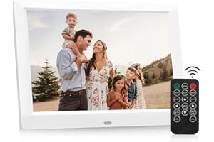 AOWASI Digital Photo Frame 9 Inch, No WiFi Digital Picture Frame with Remote Control, 1024 * 768 HD IPS Screen Electronic Digital Frame Support USB or SD Card