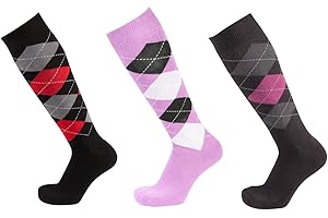 PFIFF Set di 3 calze da equitazione in diversi colori, calze da equitazione con plantare rinforzato, misure 34-42