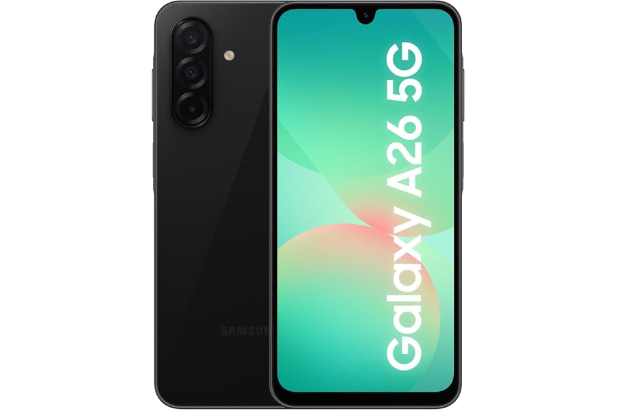 Samsung Galaxy A26 5G 256GB Teléfono Móvil, Inteligencia Alucinante, 6GB RAM, 50MP Cámara, Negro, Garantía del Fabricante 3 A