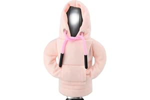 ZHSMS Gear Shift Hoodie, Upgraded Universal Hoodie Car Gear Shift Cover, Funny Shifter Hoodie, 5.9 Inch Car Shifter Stick Protector Decoration(Pink)