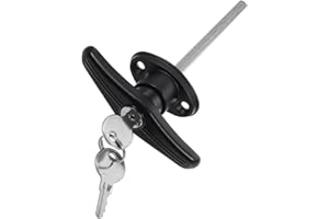 DOITOOL Non-Lockable Garage Lock Door Hardware Assembly Kit Wave Key with Handle Barn T-Handle Long Lockable Accessories