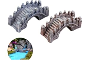 Toruiwa 2X Miniature Jardin Poupée Pont Artificiel en Résine pour Jardin Feerique Paysage