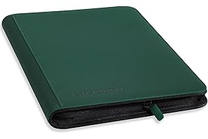 LUCKBOYI Trading Card Binder 9 Pocket, Trading Card Albums Waterproof,Premium Cards Binder Card Folder Holder Card Book for Cards, Card Collector Ablum (Green)