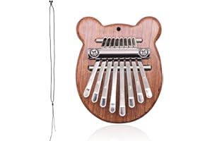 MEIYIDAY Mini Pianoforte, Portatile Finger Thumb Piano, Tascabile Mini Kalimba 8 Tasti Con Cordino Marimba A Percussione A Dito Regalo Per Bambini Adulti E Principianti Di Musica La forma dell'orso