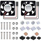 GeeekPi Raspberry Pi Lüfter 30x30x7mm DC 5V Bürstenloser CPU Lüfter mit Raspberry Pi Kühlkörper für Raspberry Pi 3/2 Modell B