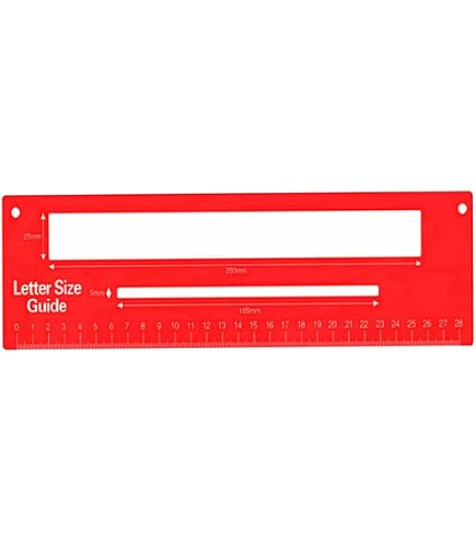 Calligraphy Laser Liner Royal Mail Letter Size Guide & Postage Template ...