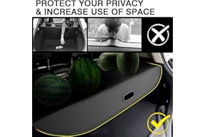 QWASZX Retractable Rear Trunk Parcel Shelf For Nissan Qashqai 2007-2015, Shielding Security Panel Roller Blind Luggage Sunshade Cover Car Accessories (Black/Beige)