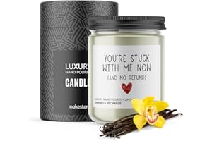 MAKESTER Valentines Day Gifts for Her & Him - Soy Wax Scented Candle - Stuck with Me Gift - Girlfriend or Boyfriend Presents for Birthday or Christmas