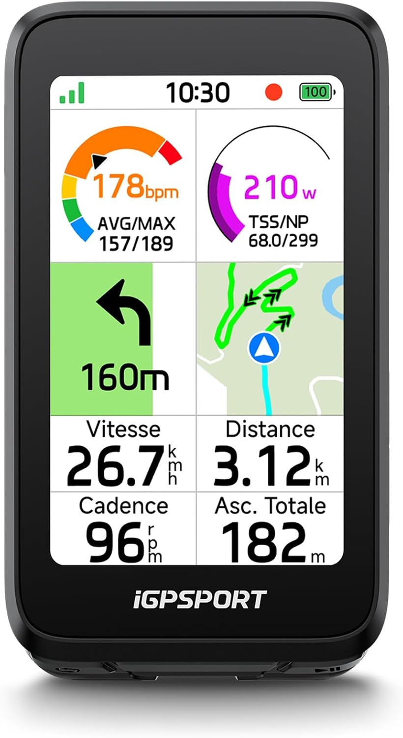 iGPSPORT BiNavi Air GPS Bicicleta con Navegación y Mapas, Predicción Giro Segura, Pantalla Táctil HD 3”, iClimb 3.0, 30h