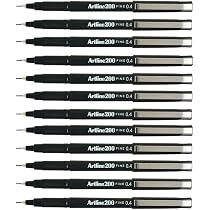 Artline 200 pointe fine 0,4 mm-encre à base d'eau-pointe de trait ...