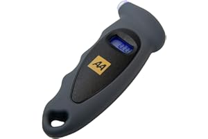 AA Digital Tyre Pressure Gauge AA1634 - Easy to Use on Cars Motorbikes Vans Bicycles - Backlit LCD Screen - 0-100 PSI/0-6.55 Bar