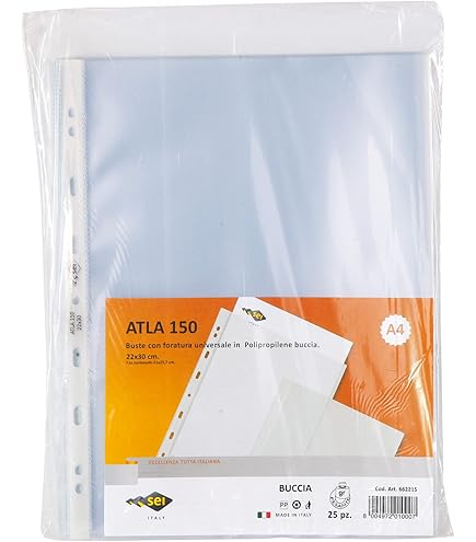 Buste In PP Apertura A U 21x31cm - Confezione Da 25 Per Documenti E Poster - Foto 8