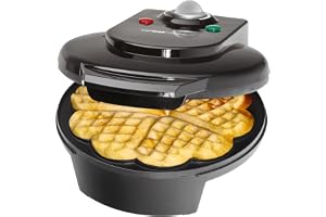 Clatronic® Våffeljärn med stora bakytor | ⌀ 18 cm | non-stick beläggning | snabb beredning