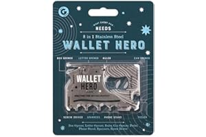 SKYTE® Wallet Multi Credit Card Wallet Stainless Steel - Inspiring Camping Accessories, Can Opener & Card Wallet - Gadgets for Men