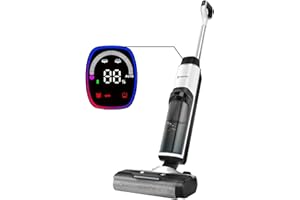 ‎HEARTEN Hearten Nass Trockensauger Akku, Tiefenreinigungswasser Durch Elektrolyse Erzeugen, Sprachansage, Staubsauger mit Wischfunktion, Selbstreinigung, LED-Display, für Harte Boden,Tierhaare