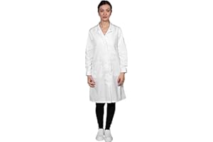 Fratelliditalia Camice Bianco Donna da Laboratorio Medico Lavoro in Misto Cotone Made in Italy in Tessuto Leggero Traspirante Camici Taglie Forti Donna 40 alla 64 sanforizzato