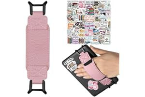 KIRZAX 6-8 Zoll Kindle Halterung Rosa, elastisches Fixierband für Kindle Paperwhite 2025/E-Reader/Fire Tablet, 50 Kindle-Lesesticker gratis, Kindle Zubehör