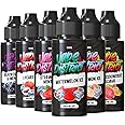 Vape District Vape Liquid 6 x 100ml Watermelon Ice + Pink Lemon Ice + Kiwi Passionfruit Guava + Strawberry Menthol + Lychee Ice + Blackcurrant Menthol Vape Juice E Liquid Ecig E-Liquid Nicotine Free