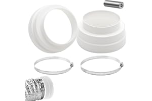 DAWRIS 2 Stück Reduzierverbinder,120 150 160mm Reduzierstück,mit 2 Edelstahl Schlauchschellen,Universal Adapter zur Reduzierung,für Lüftungssystem Lüftung Rundrohr Lüftungskanal