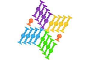 PARTYGEARS 18 Pack 4 Colors Pop Suction Cup Toys Darts Sets Soft Silicone Darts Floor Game