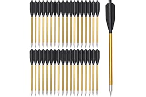 ELONG OUTDOOR Aluminium Crossbow Bolts Arrows 6.3" Steel Tips for 50-80lbs Pistol Mini Crossbow Archery Target Shooting Hunting