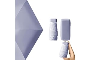 Nnicorns Parapluie Pliant Femme de Voyage, Protection UV, Parapluie Écran Solaire, Mini Parapluie à 6 Nervures avec Housse de Capsule pour Femme, Filles et Rnfants