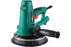 Szlifierka do suchej zabudowy, POSENPRO 750 W, 180 mm, szlifierka sufitowa, szlifierka ścienna, zmienna prędkość 1500-2700 obr./min, światło LED, worek na kurz i wąż ssący, 6 papieru ściernego, kabel