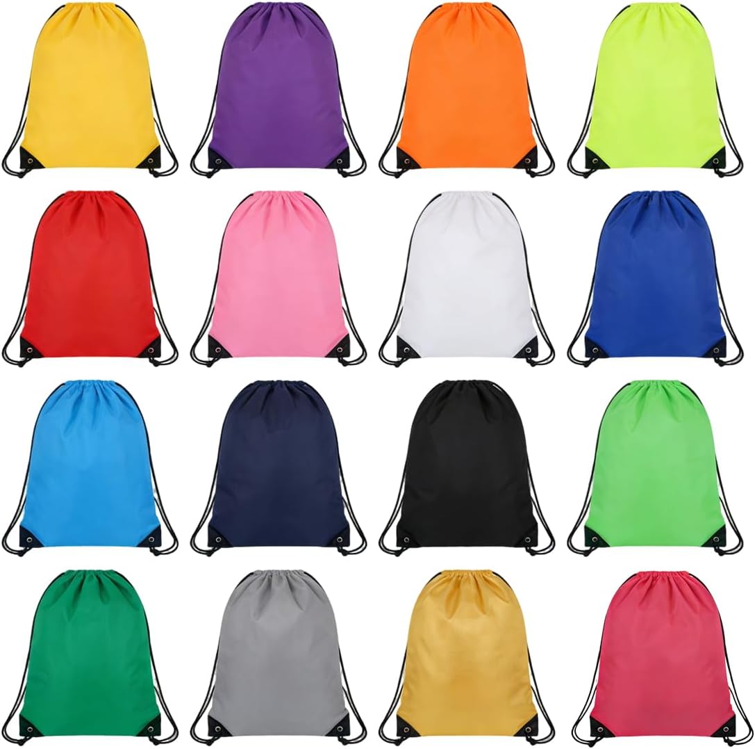 Stycypel 1 mochila con cordón para gimnasio, escuela, viajes, picnic, deportes, almacenamiento de playa para niñas y niños, multicolor, M, Bolsas con cordón