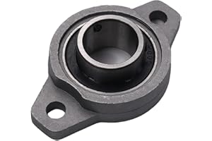 Othmro 2Pcs KFL005 flangiato cuscino blocco cuscinetto, diametro foro 25mm, lega di zinco/acciaio cromato, blocco a vite