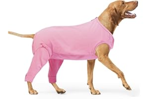 PUMYPOREITY Body Postoperatorio Perro, Traje Quirurgico Perro Body Castracion Perros Camisa de Recuperación Después Cirugía Codera Perros Patas Traseras Corsé de Recuperación Perros(Rosa, 3XL)