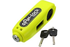 Cisixin Motorcycle Scooter Bike Handlebar Throttle Grip Anti-Theft Safety Lock With 2 Keys (Light Green)