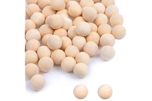 AEAOCVO 100 Stück Holzkugeln zum Basteln, Kleine Holzkugeln, Unlackierte Naturholzperlen zum Basteln für Bastelprojekte, Schmuckherstellung, Kunstdesign