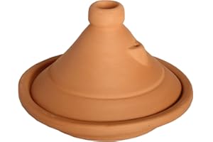 Casa Moro Tadżin Marokański Beldi Ø 30 cm do gotowania dla 3 do 5 osób garnek do duszenia bez glazury | ręcznie wykonany garnek ogrodowy z Marrakeszu | TA7032