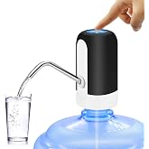 MJIYA 2.5 liter water dispenser, distributor de Agua para botellon, universal water bottle pump with switch and USB, camping, kitchen, workshop,