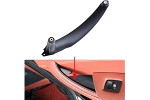 HACREYATU for B-MW X5 X6 Door Handle, Interior Door Handle Inner Bracket Right Front/Right Rear Passenger Side Door Armrest Trim for B-MW E70 E71 E72 (Right, Black)