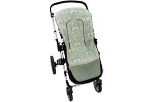 Funda de Verano para Silla Paseo Universal Rosy Fuentes- Colchoneta para Carrito Bebé- Transpirable-Compatible con Bugaboo, jané, Concord, Baby Jogger, Bebecar…-Verde