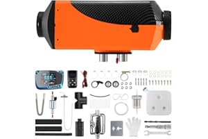 REDRIVER 8KW Diesel Heater, 12V/24V Parking Fuel Heater, Night Air Heater with Premium Silencer, Upgrade Smart Remote Control For Truck, Boat, Car Trailer, Motorhomes, Campervans, Caravans, Orange