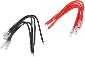 RiToEasysports 10 Pièces Câble de Moteur RC, Moteur Brossé RC 4mm Fiches Banane Connecteur Câble D'extension Fil 16AWG Fil de Silicone pour Axial Scx10, pour Moteur Redcat Gen8 RC