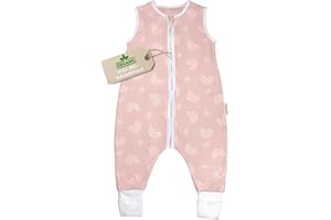 MOYO Baby Schlafsack I Atmungsaktiver Winterschlafsack I Gefütterter Ganzjahres Schlafsack 2.5 TOG I Neugeborenen Schlafsack aus 100% Bio-Baumwolle I Babyschlafsack Winter