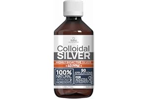 INSTITUT KATHAROS Argent Colloïdal 40 PPM 500 ml - Supérieur au 15ppm & 20ppm - Oligo élément disponible - Liquide 100% Naturel -