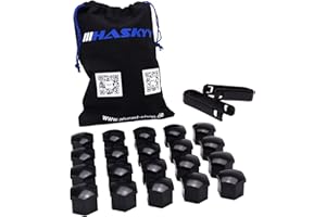 HASKYY Nakrętki do kół – 20 x nasadki na śruby do kół 19 mm – Made in Germany – uniwersalne osłony z tworzywa sztucznego