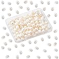 PH PandaHall Natural Pearls Beads, 100pcs Cultured Freshwater Pearl Oval Pearl 5-8.5mm Rice Shape Pearls for Wedding Jewellery Making Bracelet Necklace DIY Craft Women