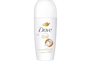 DOVE - Déodorant Femme Advanced Care Parfum Noix de Coco - Bille Anti-transpirant - 72h de protection - Sans alcool - 50 ml, Lot de 6