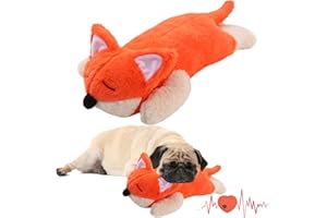 Speedy Panther Heartbeat Toy for Puppy, Fox Puppy Toy with Heartbeat, Dog Training Toy for Separation Anxiety Relief, Behavioral Aid for Pets - Fox
