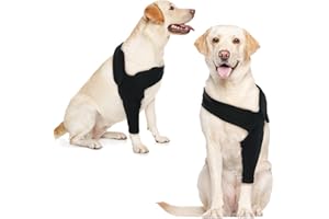 Recovery Sleeve Hund, Ellbogenschoner für Hunde, Ellenbogenbandage Protector, Hund Chirurgie Erholung Ärmel vorne rechts Links Bein für Hot Spots, Wunden, Bandagen, Anti Lecken für Hunde, Schwarz XL
