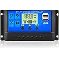 Diymore Solar Charge Controller（Updated Version),30A Solar Panel Charge Controller,12V/24V Solar Panel Battery Regulator with Dual USB Port and LCD Display