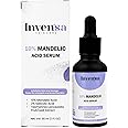 Invensa Face Serum 10% Mandelic Acid, Reduces Acne, Dark Spots, Anti-Aging & Brightening Skin Treatment, Glowing & Evens Out Skin Tone, Fades Pigmentation, Removes Dead Cells, Men & Women - 30 Ml