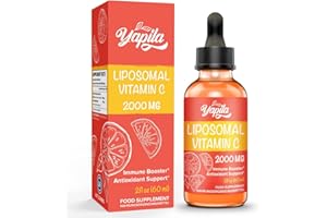 YAPILA Liposomal Vitamin C 2000 mg Liquid Supplement, Maximum Absorption, High Strength Vegan VIT C, Ascorbic Acid, Non-GMO, Gluten Free, Soy-Free